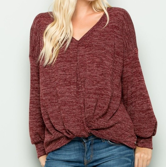 BOGO FREE! Twist front puff sleeve top - Picture 7 of 7
